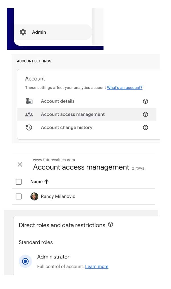 Add Users to Google Analytics and Search Console google analytics - add user